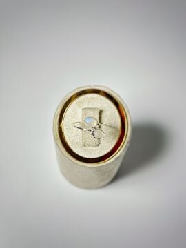 AY TAŞI DOĞAL TAŞ GÜMÜŞ YÜZÜK