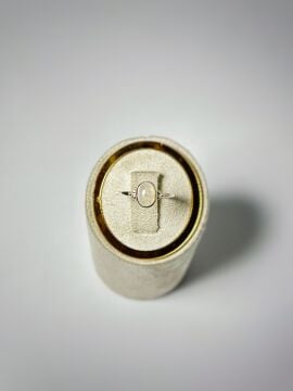 AY TAŞI DOĞAL TAŞ GÜMÜŞ YÜZÜK