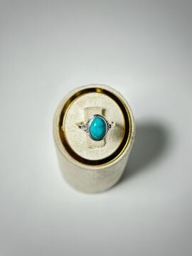 TURKUAZ DOĞAL TAŞ GÜMÜŞ YÜZÜK