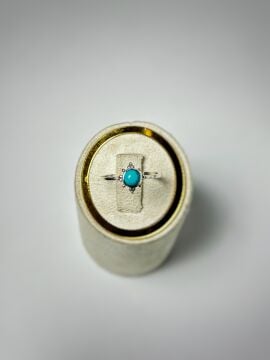 TURKUAZ DOĞAL TAŞ GÜMÜŞ YÜZÜK