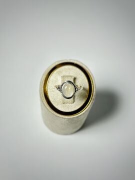 KRİSTAL KUVARS DOĞAL TAŞ GÜMÜŞ YÜZÜK