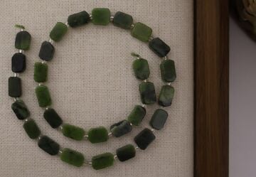 DİKDÖRTGEN KESİM YEŞİM TAŞI 8X12 MM DOĞAL TAŞ DİZİ- YÜKSEK KALİTELİ DOĞAL TAŞ
