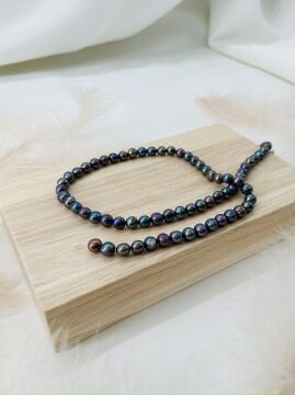 Siyah İNCİ 4-5 MM DOĞAL TAŞ DİZİ