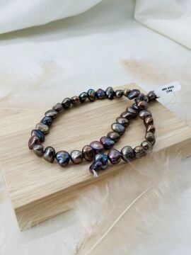 Siyah İNCİ 10*6 MM DOĞAL TAŞ DİZİ