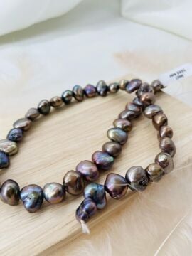 Siyah İNCİ 10*6 MM DOĞAL TAŞ DİZİ