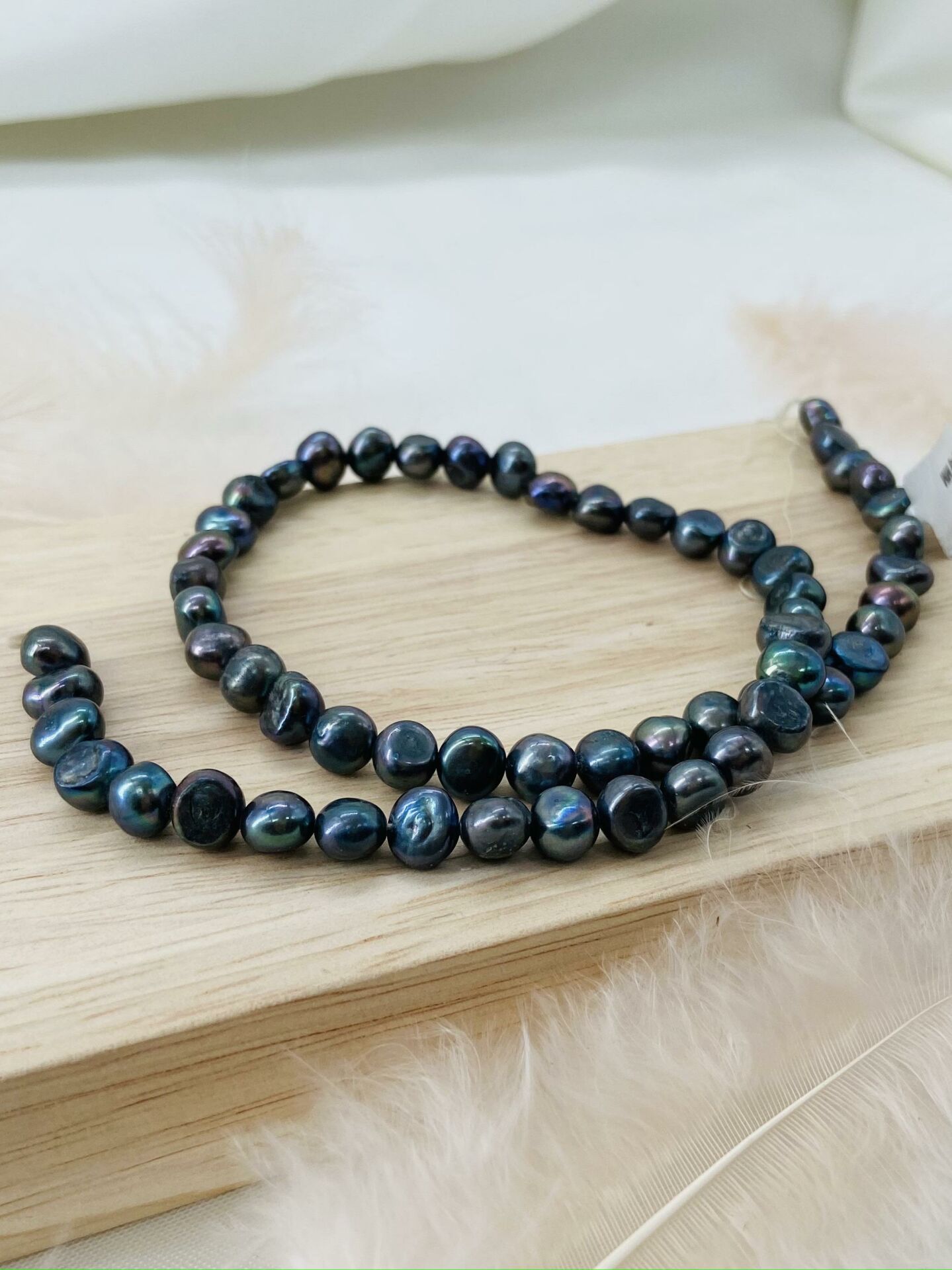 Siyah İNCİ 7-8 MM DOĞAL TAŞ DİZİ
