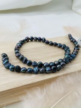 Siyah İNCİ 7-8 MM DOĞAL TAŞ DİZİ