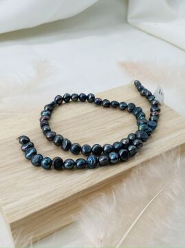 Siyah İNCİ 7-8 MM DOĞAL TAŞ DİZİ