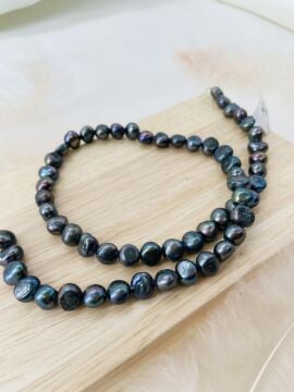 Siyah İNCİ 7-8 MM DOĞAL TAŞ DİZİ