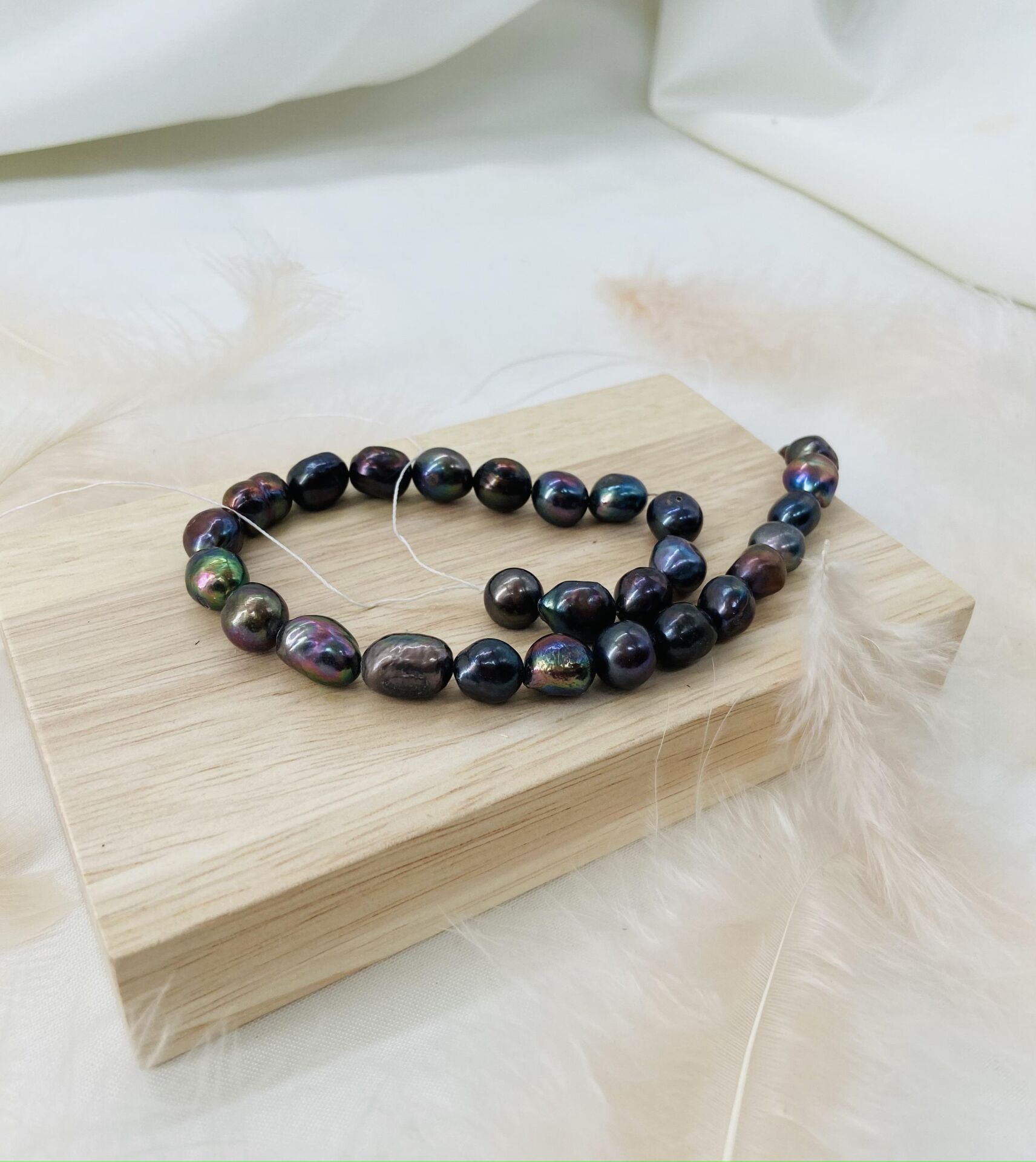 Siyah İNCİ 10-11 MM DOĞAL TAŞ DİZİ