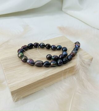 Siyah İNCİ 10-11 MM DOĞAL TAŞ DİZİ