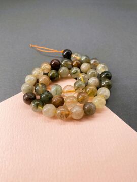 MİX RUTİL KUVARS DOĞAL TAŞ DİZİ 10MM