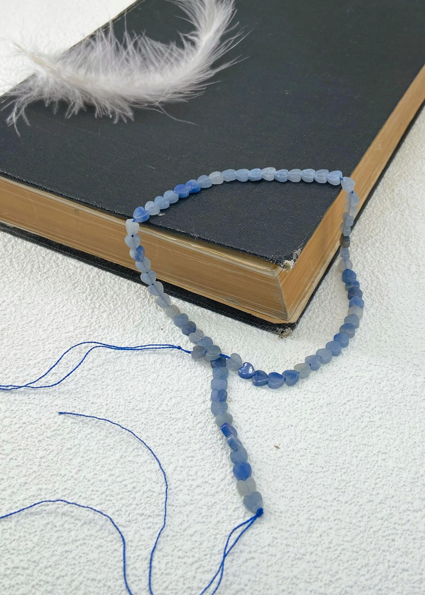 ANJELİT DOĞALTAŞ KALPLİ DİZİ 4 MM