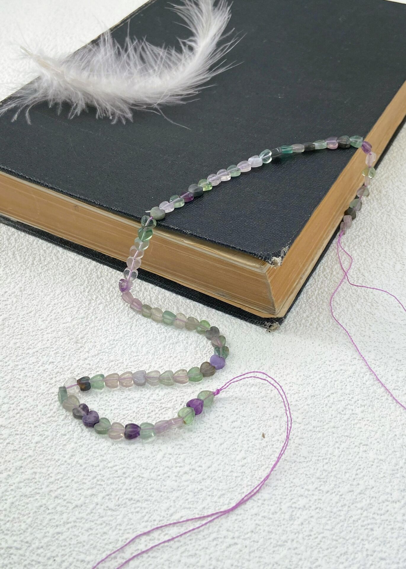 FLORİT DOĞALTAŞ KALPLİ DİZİ 4 MM