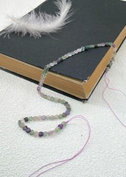 FLORİT DOĞALTAŞ KALPLİ DİZİ 4 MM