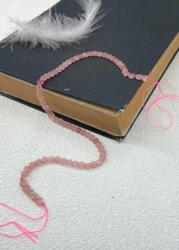 GÜL KUVARS DOĞALTAŞ KALPLİ DİZİ 4 MM