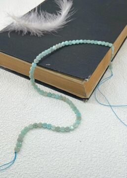 AMAZONİT DOĞALTAŞ KALPLİ DİZİ 4 MM