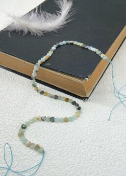 AMAZONİT DOĞALTAŞ KALPLİ DİZİ 4 MM