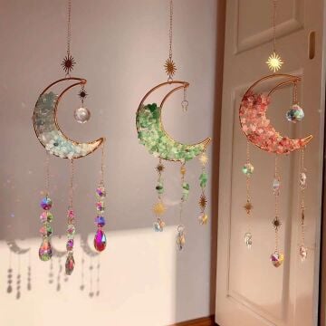 AMAZONİT AKİK GÜNEŞ TAŞI DOĞAL TAŞ RÜZGAR ÇANI