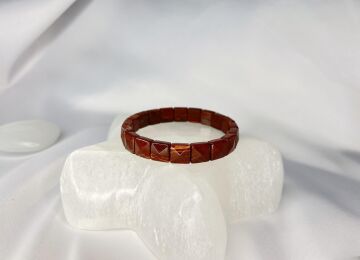 KIRMIZI JASPER DOĞALTAŞ ROLEX KESİM BİLEKLİK