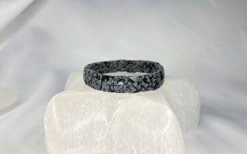 KARLI OBSİDİYEN DOĞALTAŞ ROLEX KESİM BİLEKLİK