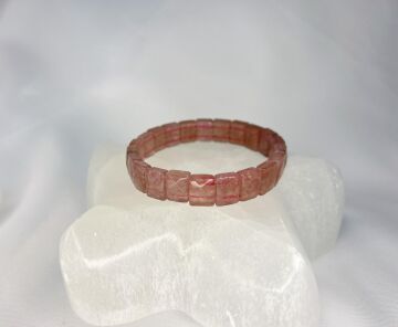 ÇİLEK KUVARS DOĞALTAŞ ROLEX KESİM BİLEKLİK