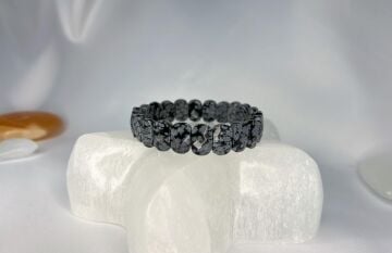 KARLI OBSİDİYEN  DOĞALTAŞ ROLEX KESİM BİLEKLİK