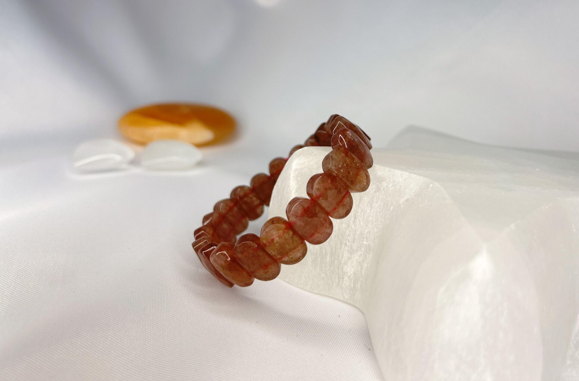 ÇİLEK KUVARS DOĞALTAŞ ROLEX KESİM BİLEKLİK