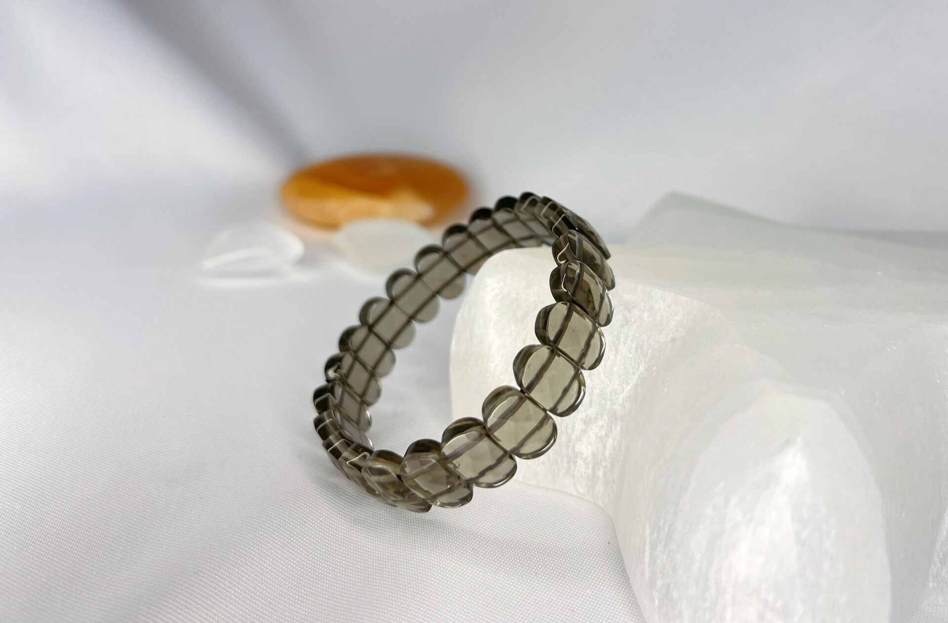 DUMANLI KUVARS DOĞALTAŞ ROLEX KESİM BİLEKLİK