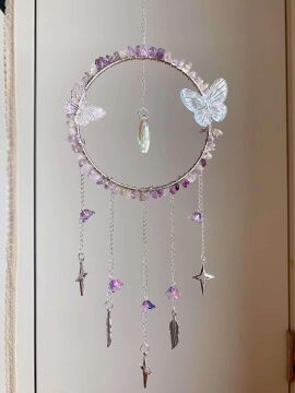 AMETİST DOĞAL TAŞ RÜZGAR ÇANI