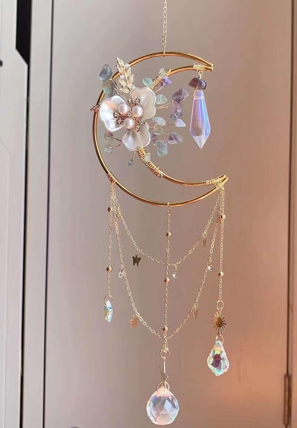 FLORİT DOĞAL TAŞ RÜZGAR ÇANI