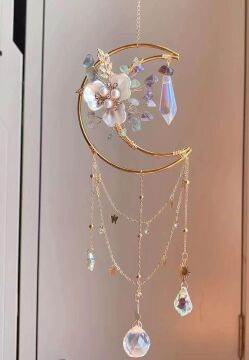 FLORİT DOĞAL TAŞ RÜZGAR ÇANI