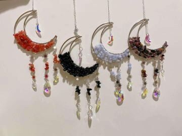 AKİK ONİKS KALSEDON TURMALİN  DOĞAL TAŞ RÜZGAR ÇANI