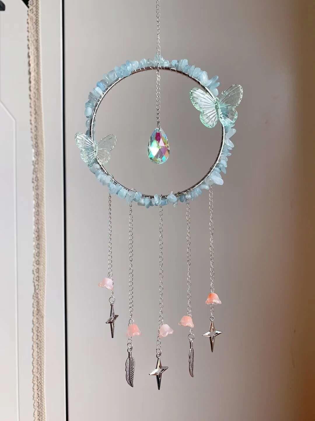 AKUAMARİN DOĞAL TAŞ RÜZGAR ÇANI