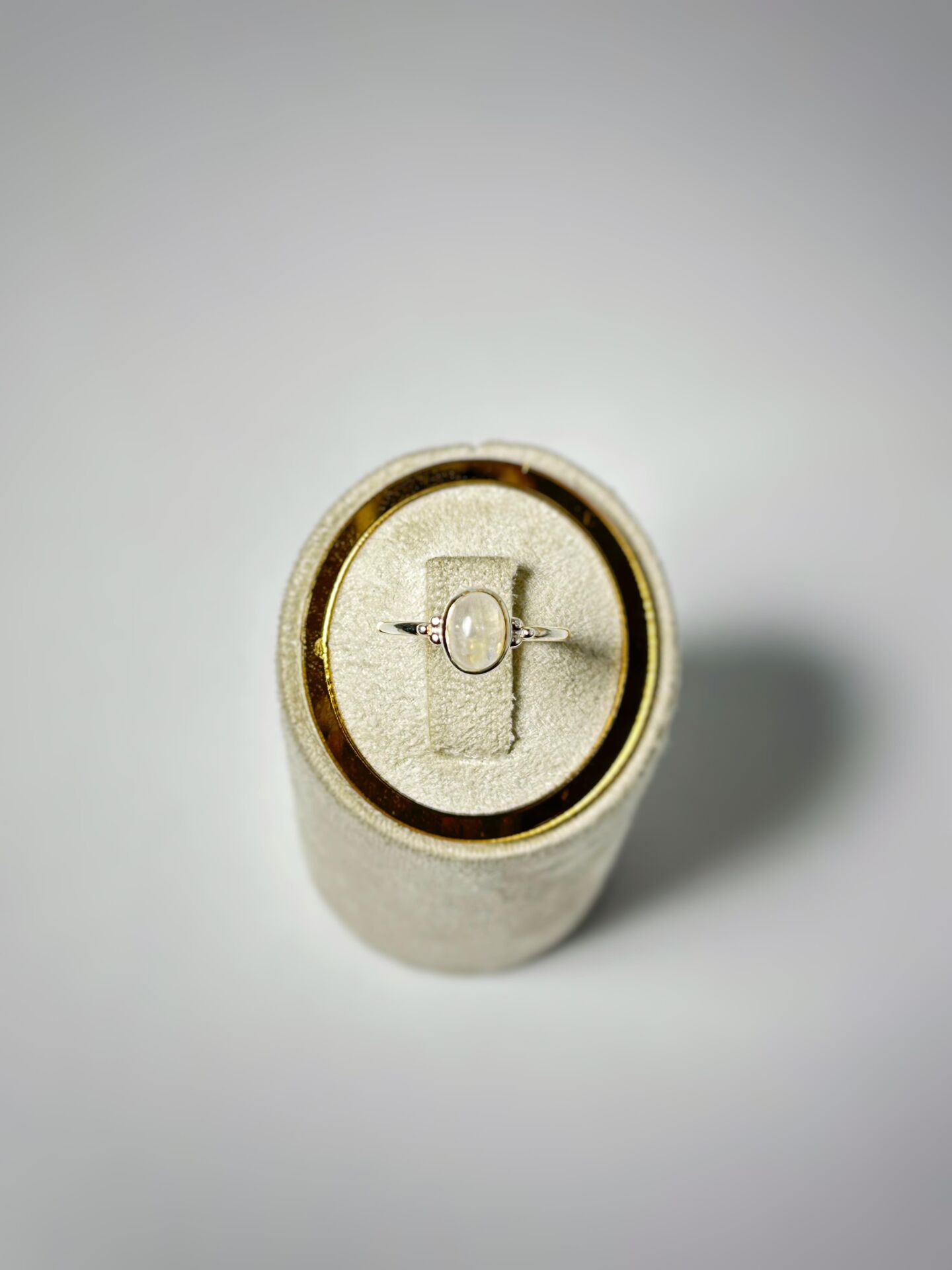 AY TAŞI DOĞAL TAŞ GÜMÜŞ YÜZÜK