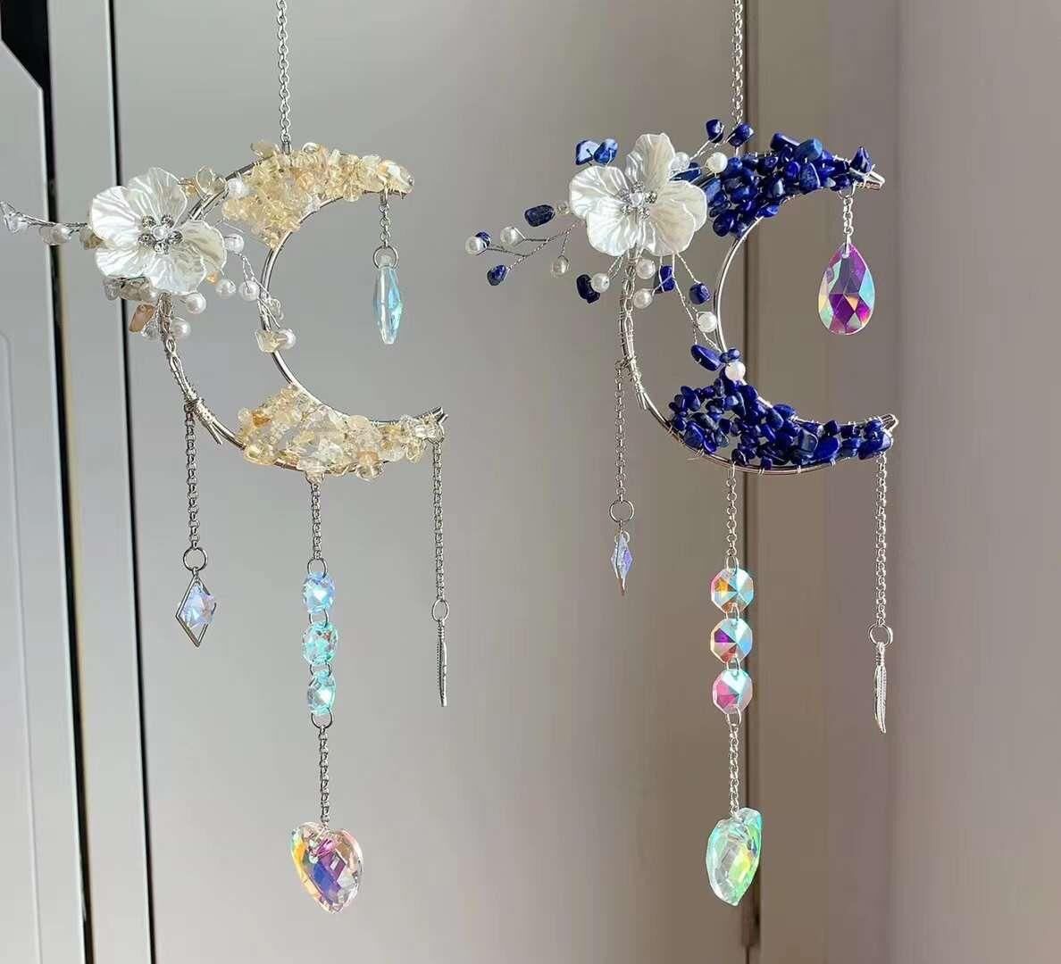 SİTRİN VE LAPİS DOĞAL TAŞ RÜZGAR ÇANI