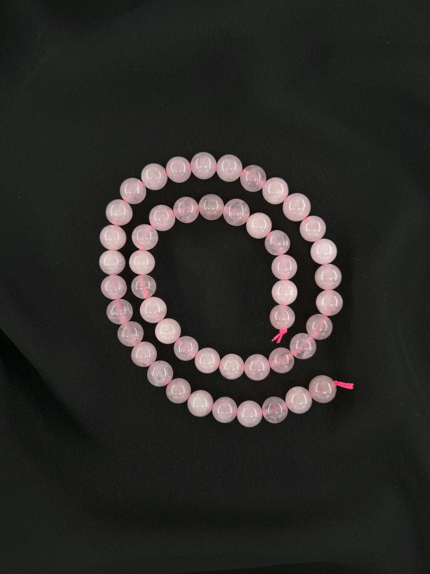 PEMBE KUVARS DÜZ KESİM DOĞALTAŞ 8 MM DİZİ