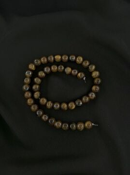 KAPLAN GÖZÜ DÜZ KESİM DOĞALTAŞ 8 MM DİZİ