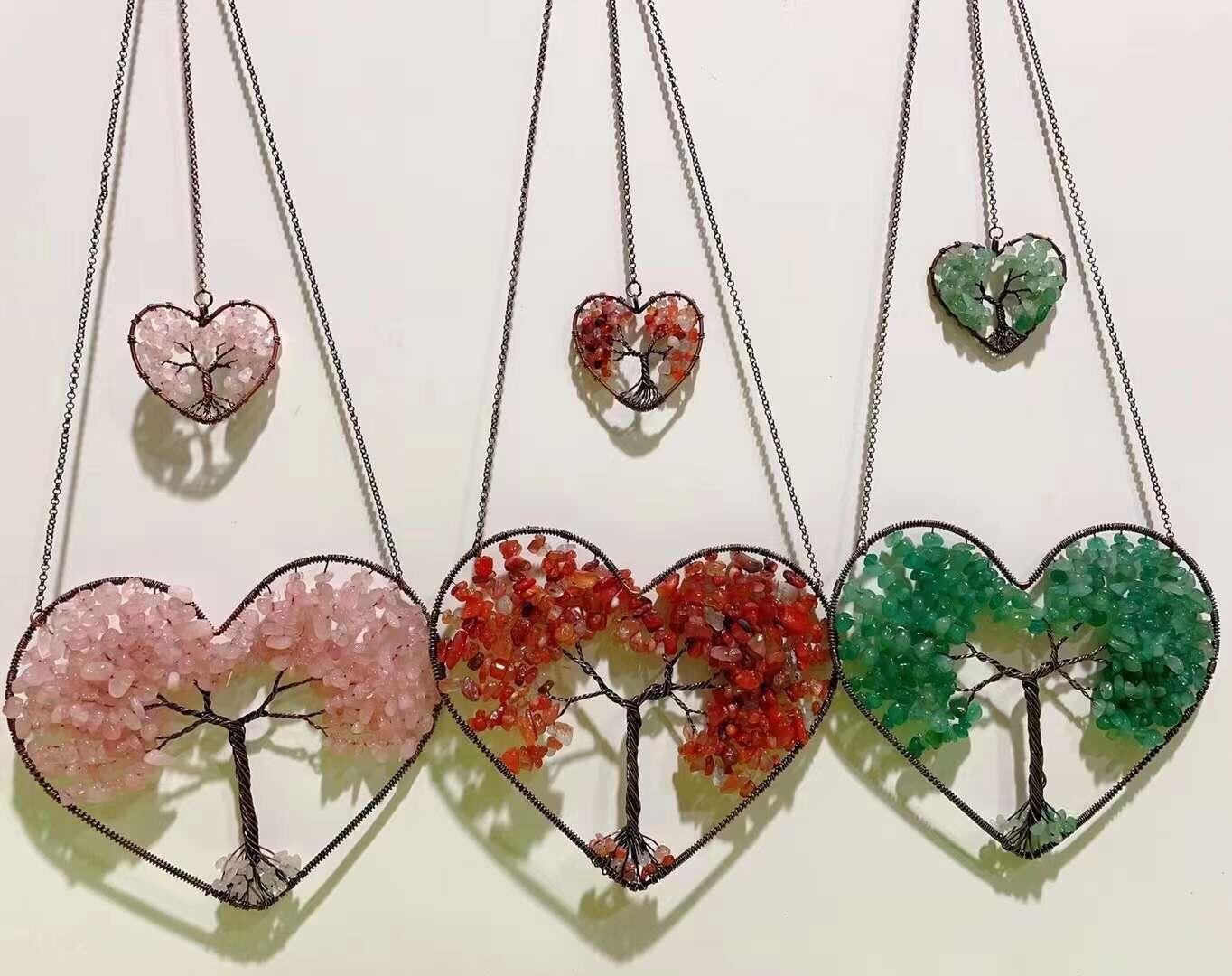 PEMBE KUVARS TURUNCU AKİK YEŞİL AKİK DOĞAL TAŞ RÜZGAR ÇANI