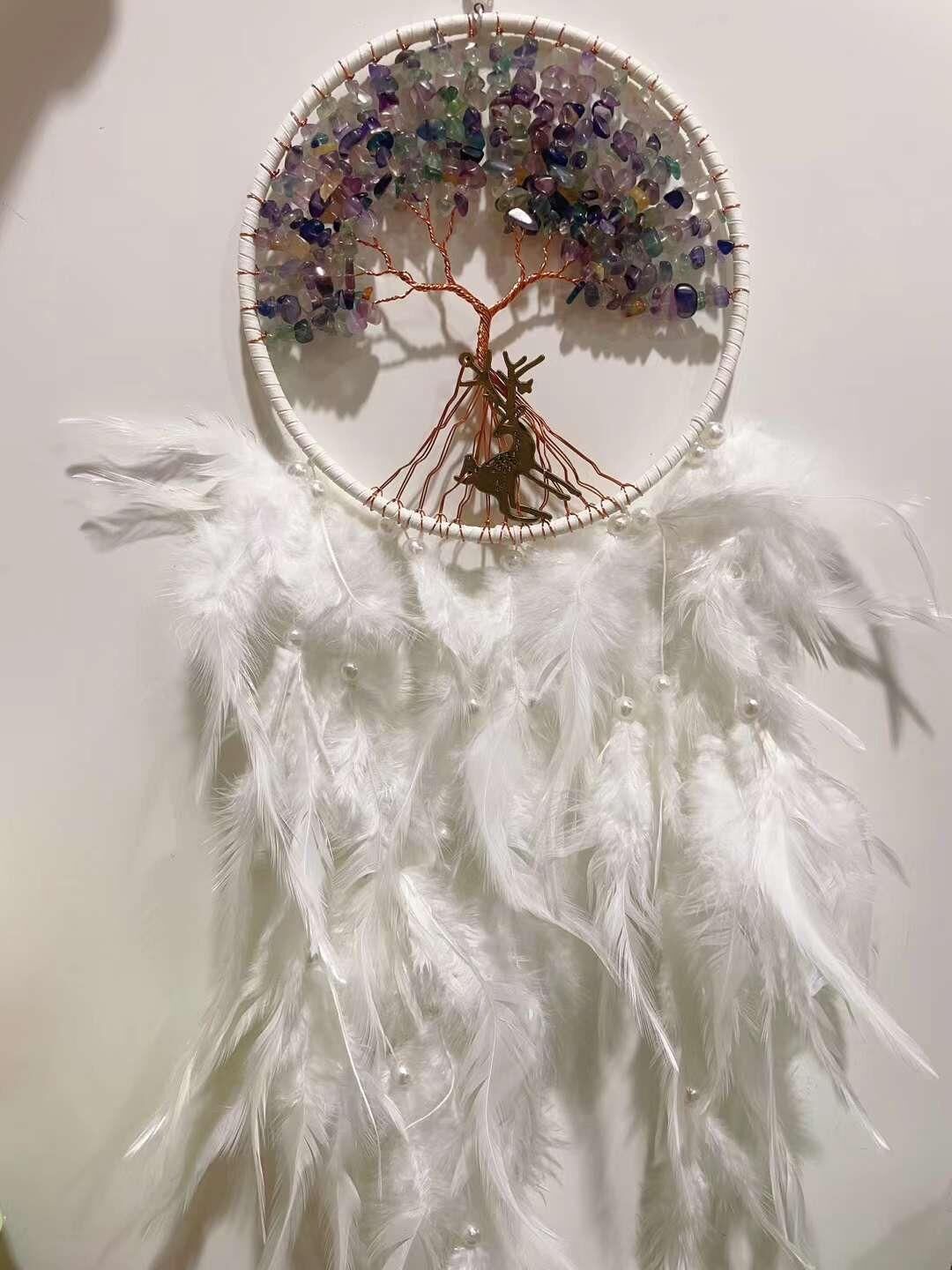 FLORİT DOĞAL TAŞ RÜZGAR ÇANI