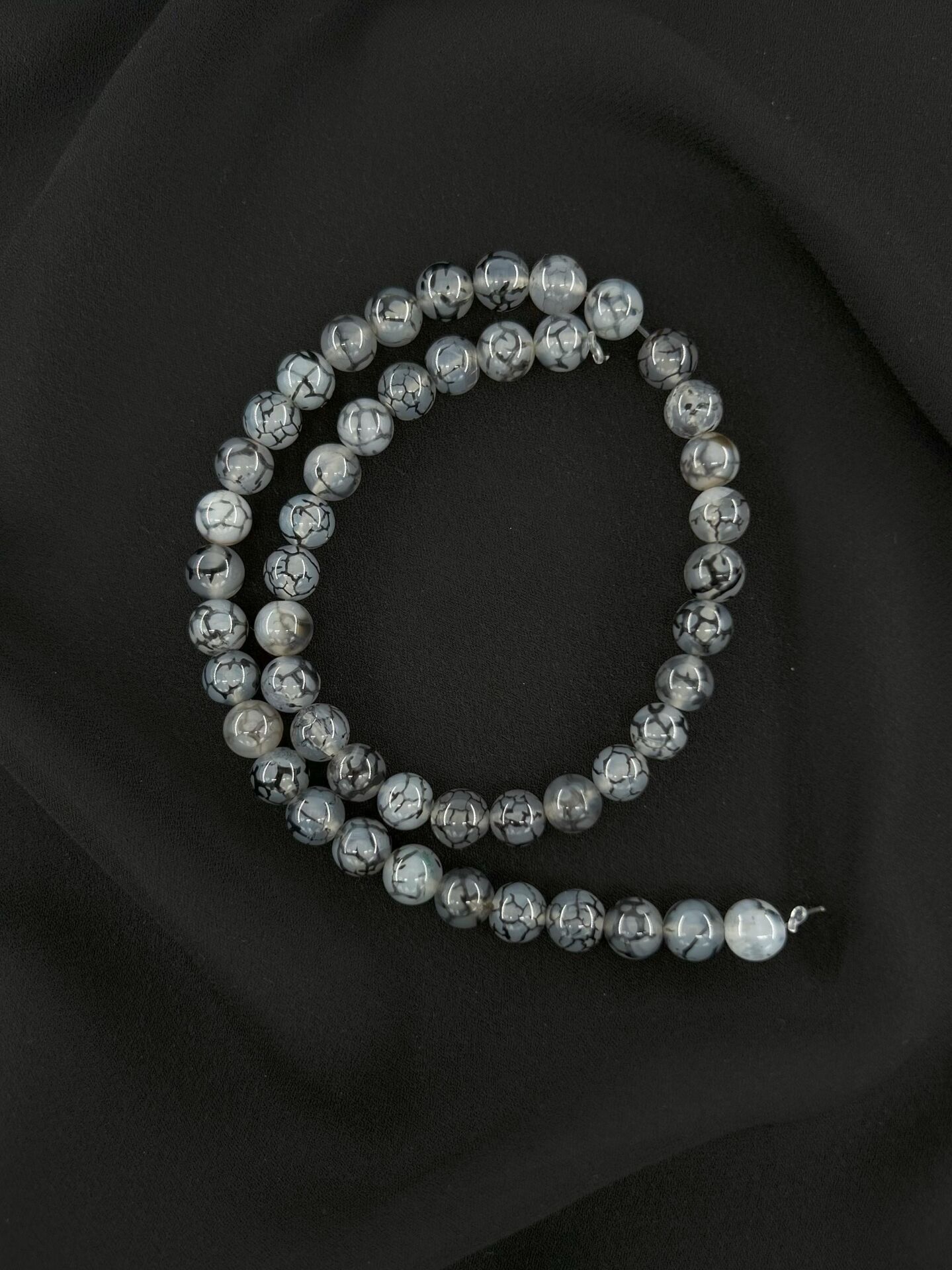 DAMAR DESENLİ AKİK  DÜZ KESİM DOĞALTAŞ 8 MM DİZİ