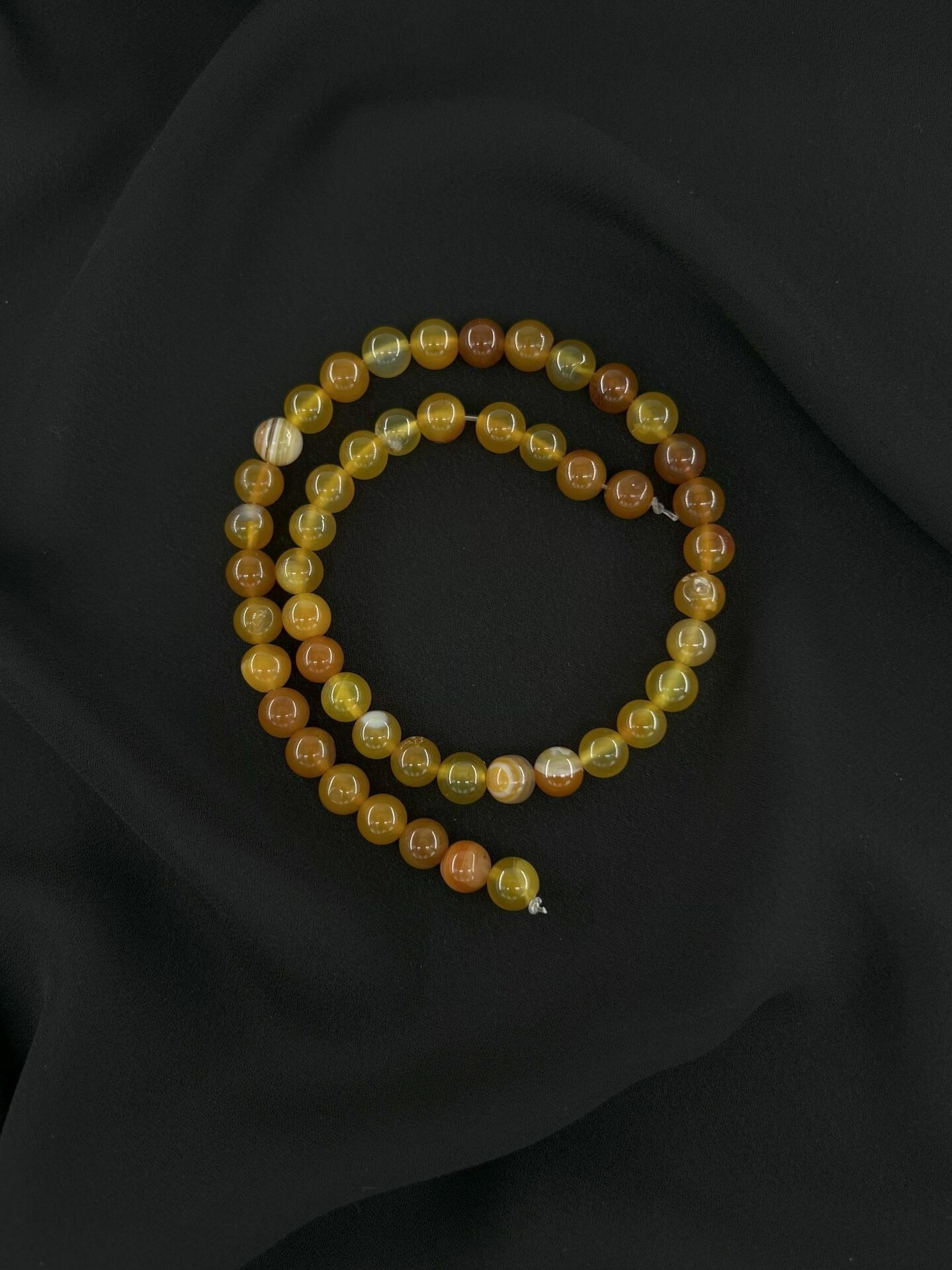 SARI AKİK  DÜZ KESİM DOĞALTAŞ 8 MM DİZİ