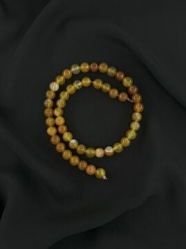 SARI AKİK  DÜZ KESİM DOĞALTAŞ 8 MM DİZİ