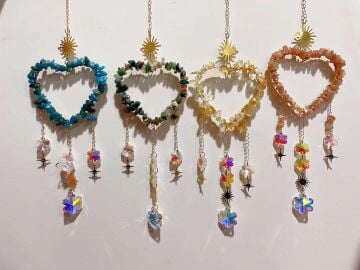 APATİT TURMALİN SİTRİN AKİK DOĞAL TAŞ RÜZGAR ÇANI