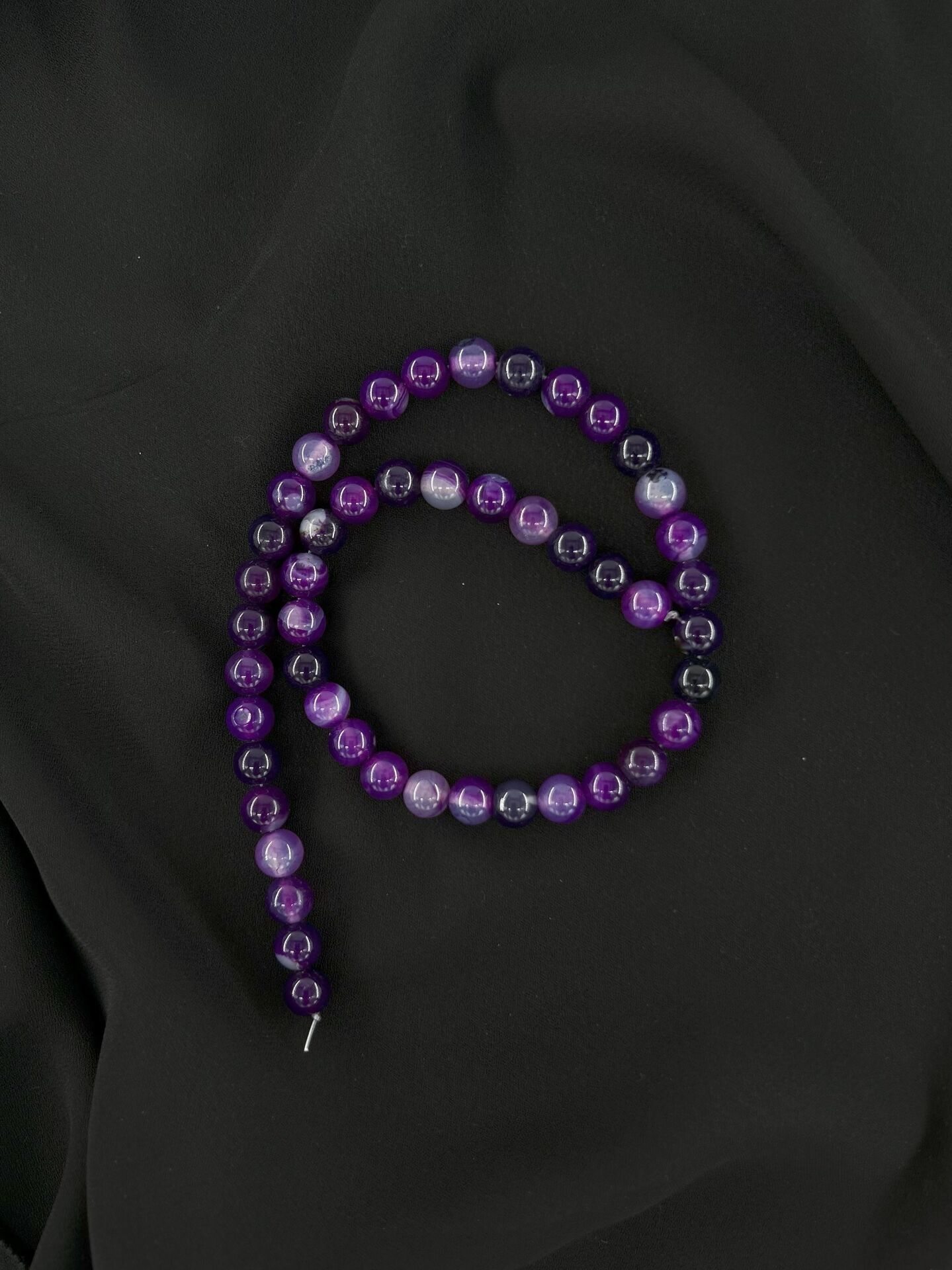 MOR AKİK DÜZ KESİM DOĞALTAŞ 8 MM DİZİ