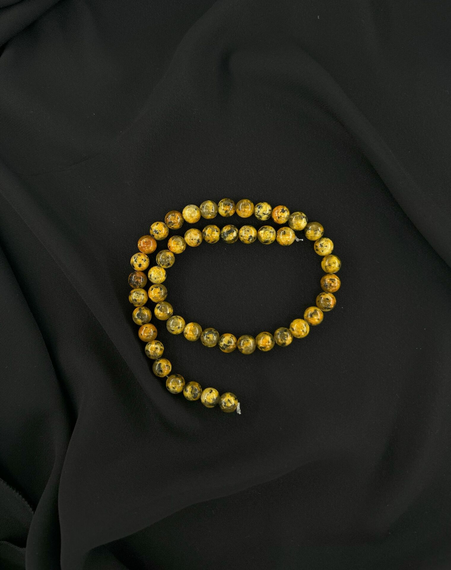 SARI JASPER DÜZ KESİM DOĞALTAŞ 8 MM DİZİ