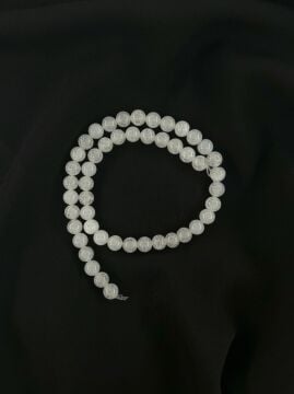 KRİSTAL KUVARS DÜZ KESİM DOĞALTAŞ 8 MM DİZİ