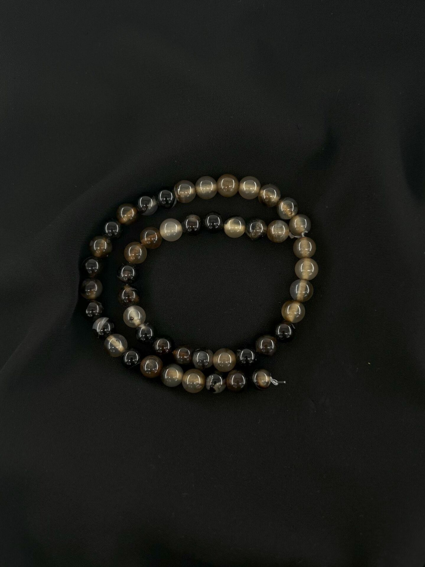 SİYAH AKİK DÜZ KESİM DOĞALTAŞ 8 MM DİZİ