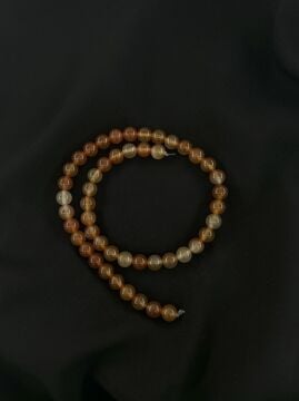 TURUNCU AKİK DÜZ KESİM DOĞALTAŞ 8 MM DİZİ