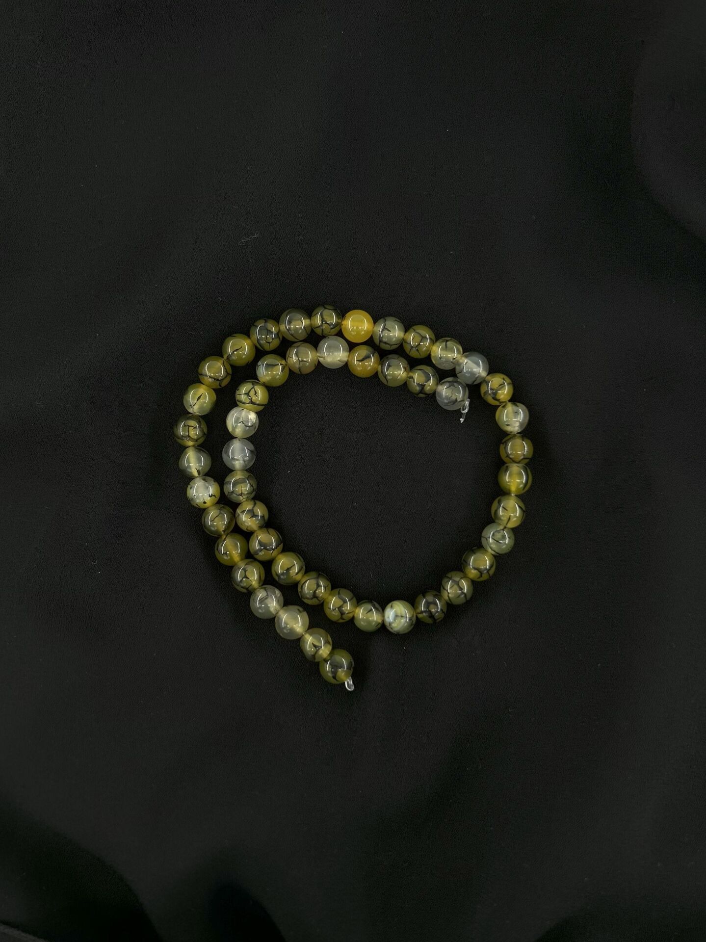 DAMAR DESENLİ SARI AKİK KESİM DOĞALTAŞ 8 MM DİZİ